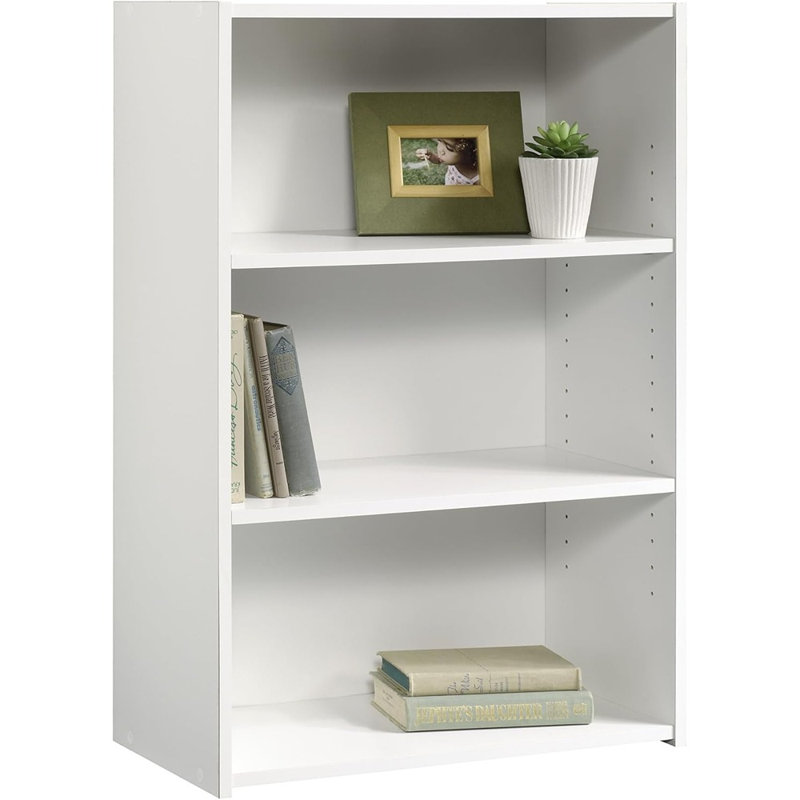 Bibliothèque à 3 tablettes, finition blanc doux, (3 Shelves) 35"H x 24.57"W x 11.5"D