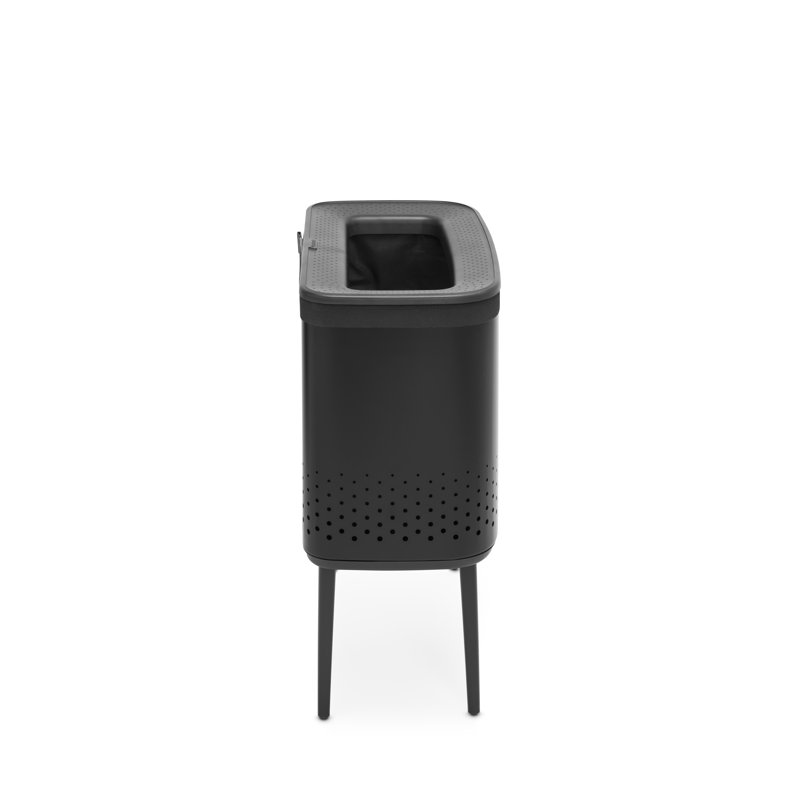 Bo Metal Laundry Hamper, Matt Black