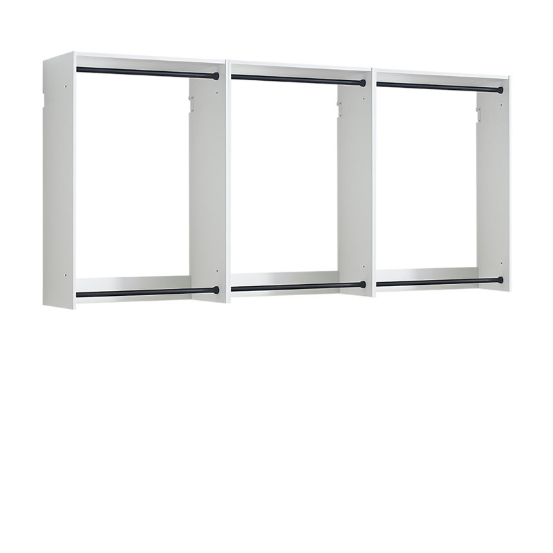 Devi Wall Mounted Wood Closet System, White