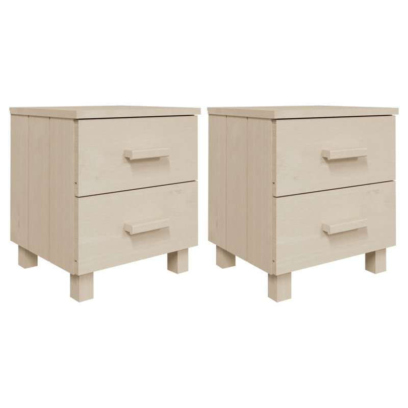 Gwendy 40cm W Bedside Table, Honey Brown