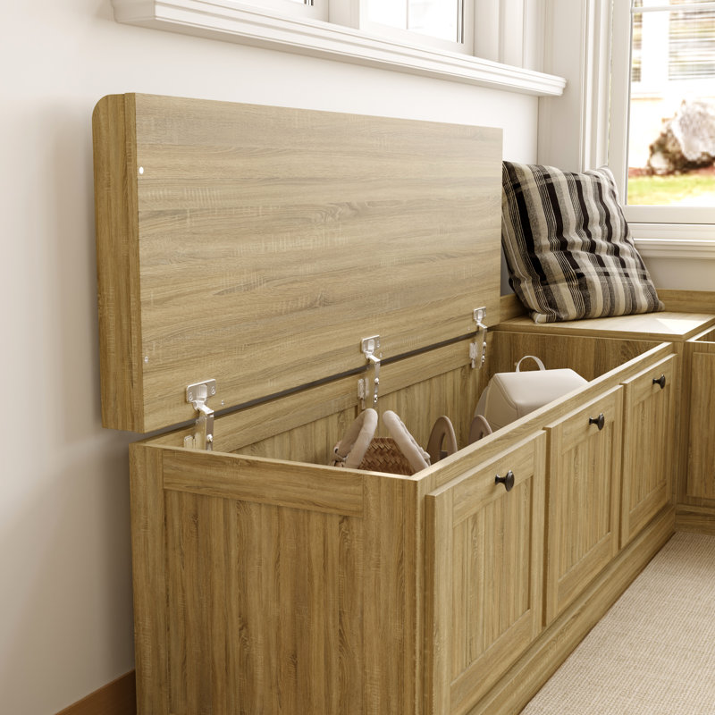 Banc de rangement en coin pour chaussures
