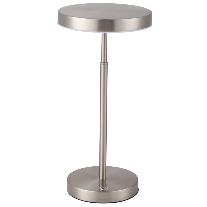 Lampe de table Hasime, Nickel satiné