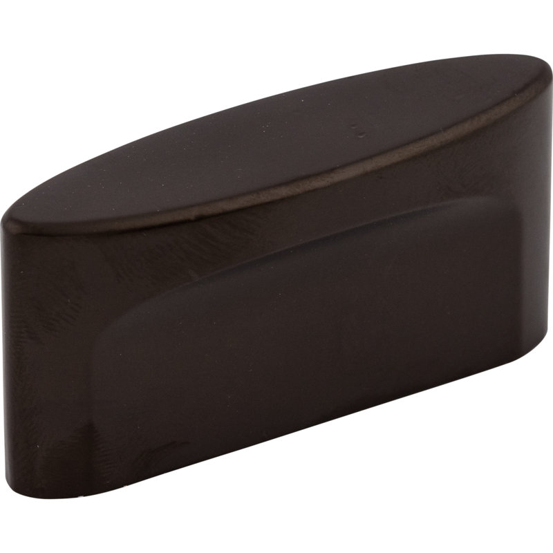 Oval Slot Oval Knob, 1 1/2" Knob Diameter, Oiled Rubbed Bronze