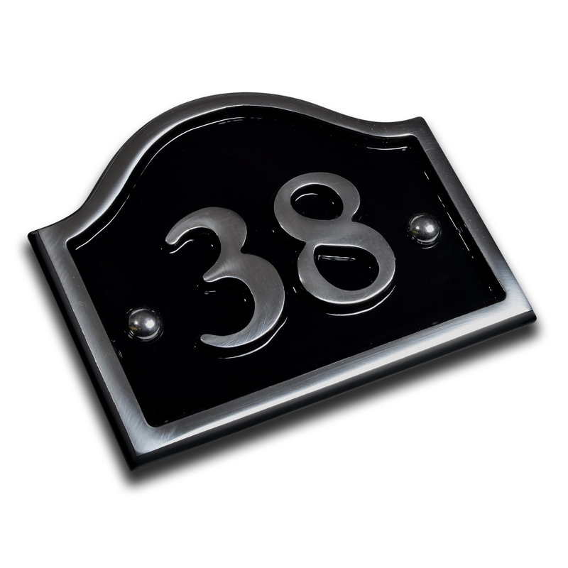 Jaclynn 11.5cm H Reflective Metal House Number, 38