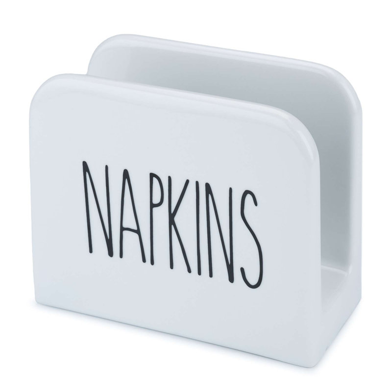 Porte-serviettes en porcelaine blanche