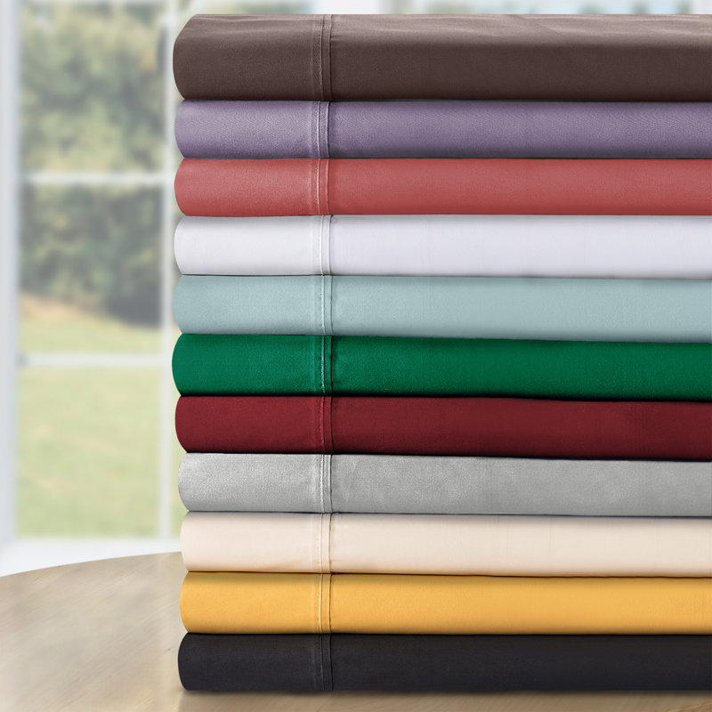 Edmont Certified Egyptian Cotton 530 Thread Count Solid Pillowcase, Standard, Ivory