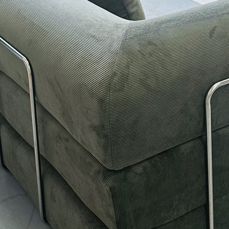 Jordan 78.4''Foldable Three Person Sofa Bed, Green