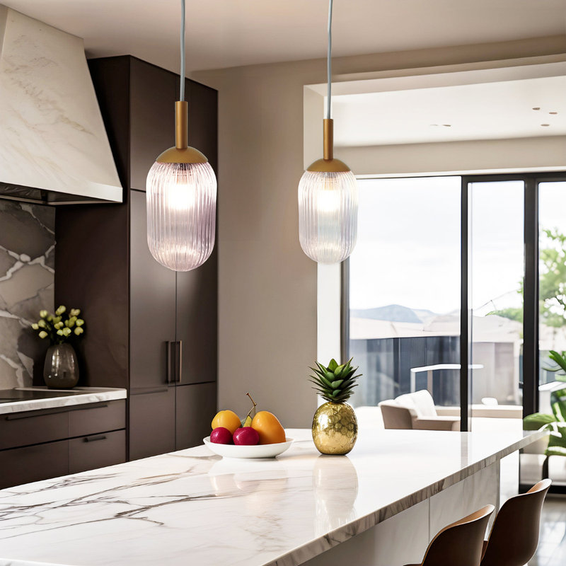 Luminaire suspendu Dover - bronze et transparent