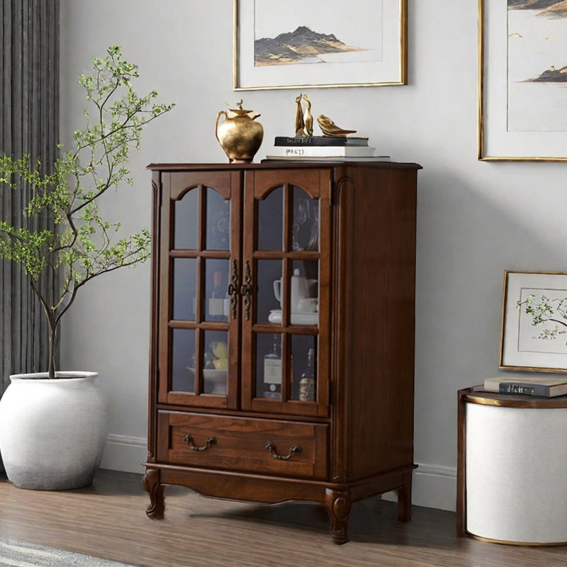 American-Style Simple Light Luxury Accent Cabinet, Brown