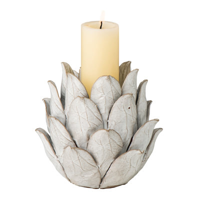 Gathered Garden 6.5'' H Ceramic Tabletop Candlestick