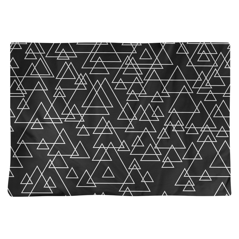 Katelyn Elizabeth Polyester Geometric Rectangle Placemat, Black