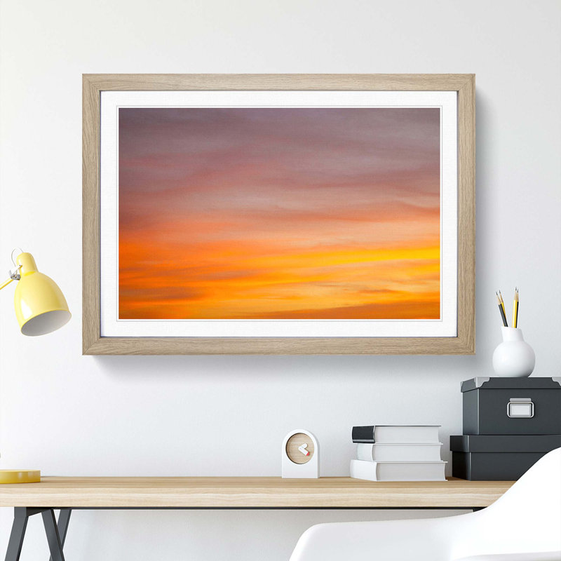 Magical Sky - Picture Frame Photograph Print, Oak, 40cm H x 60cm W x 2cm D
