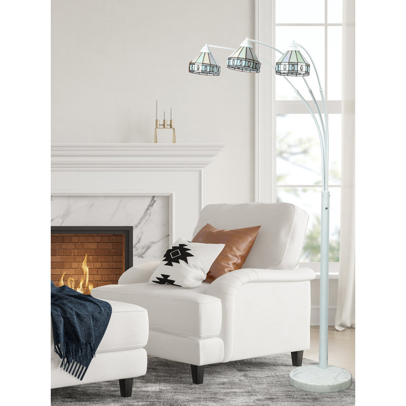 Sarajevo Arc 3-Light Tiffany Floor Lamp