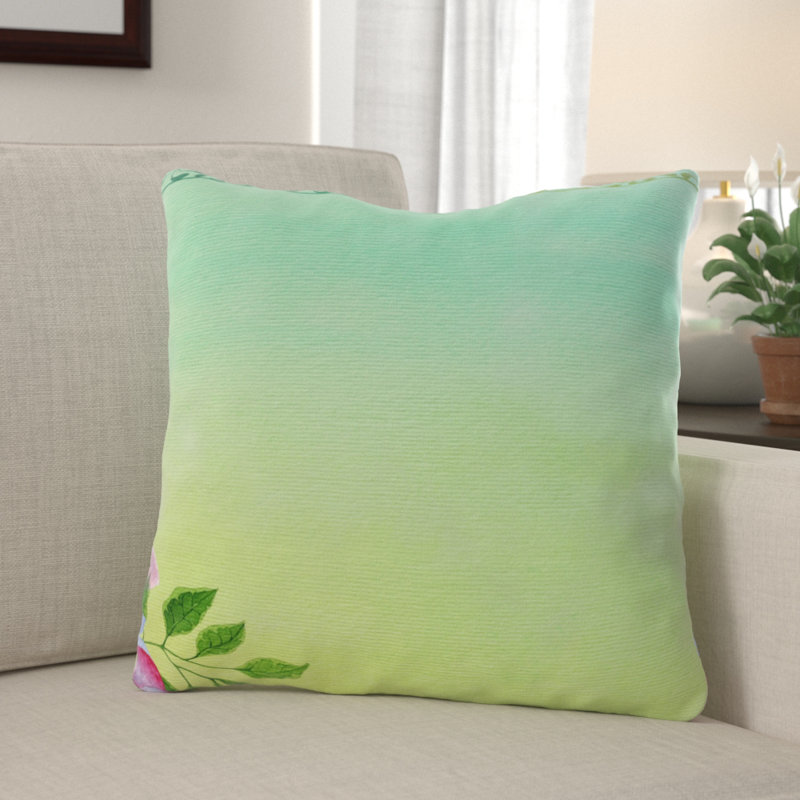 Eberly Outdoor Reversible Throw Pillow, Microsuede, Indoor