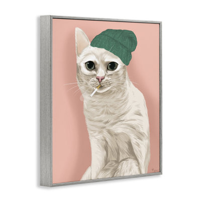 Hipster Cat avec Bonnet, estampe numérique par Tara Royle