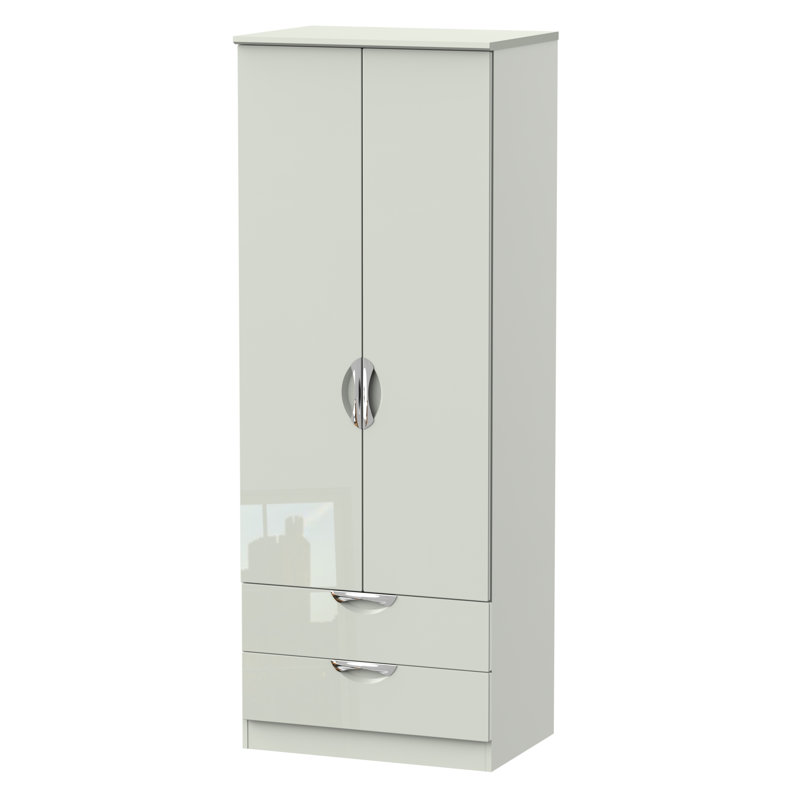 Ratley 2 Door Manufactured Wood Wardrobe, H183 x W74 x D53cm, Kashmir Gloss