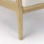 Chaise d'appoint en tissu crème 28,0L x 34,1W x 34,4H en bois brun clair