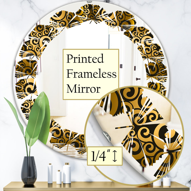 Miroir mural Leaves Swirl I, H 31,5 po x l po