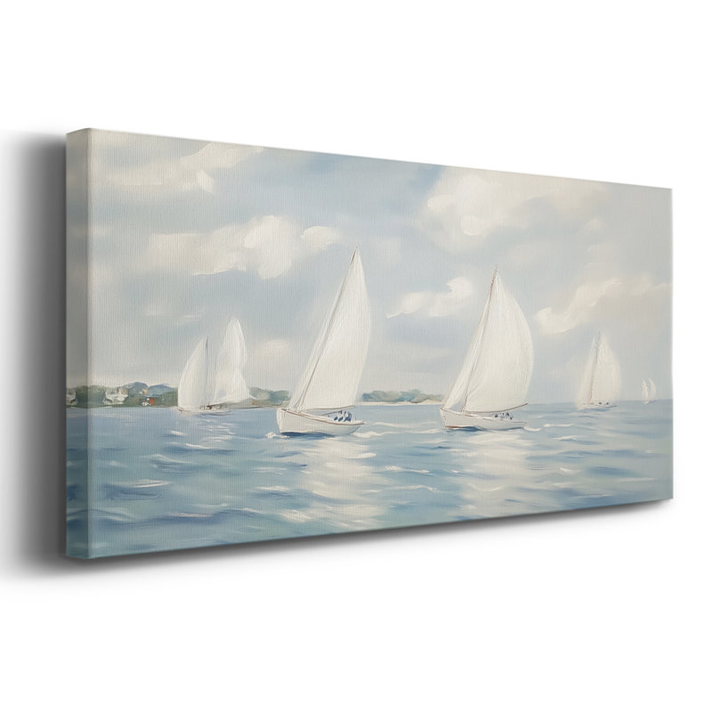 Série nautique-XCVII- Toile tendue avec châssis - Prêt à accrocher, H 12 po x l 30 po