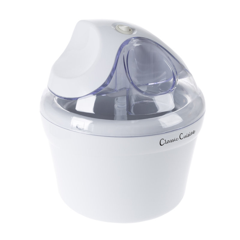 Automatic White Frozen Bowl Ice Cream Maker