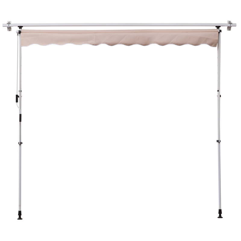 Auvent de fenêtre rétractable en polyester l 78,75 "x P 59", Gris