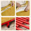Canapé-lit standard Ginger + chenille rouge + acier au carbone-489874026