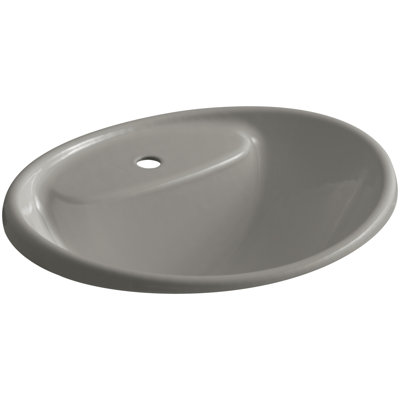 Tides Metal Oval Drop-In Bathroom Sink with Overflow