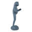 Statue d'extérieur littéral grenouille pour jardin - statue fantaisiste pour lecture de patio ou de jardin - 18 po, gris et brun