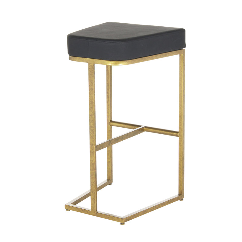 Patti's Stool, Black, Counter Stool (26'' Seat Height), Royal Gold