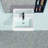 21"X16" White Ceramic Rectangular Wall Mounted Bathroom Sink With Faucet Hole And Overflow