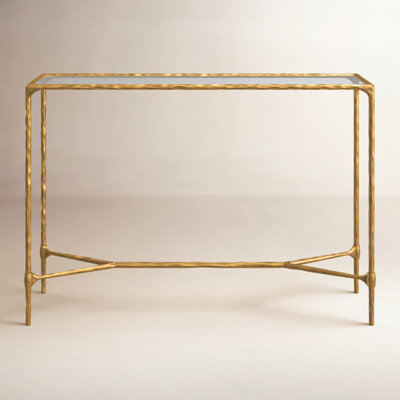 Sewall Metal And Glass Console Table