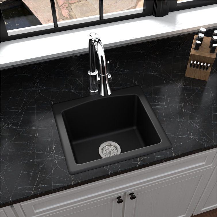 Karran Quartz Composite 18'' X 16'' Single Bowl Drop-in or Undermount Kitchen Sink