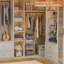 Rangement de placard empilable à 4 niveaux et paniers de rangement - Blanc - Système de tablettes pliables, Organisateur de tiroir à vêtements compact pour garde-robe (brevet en instance)