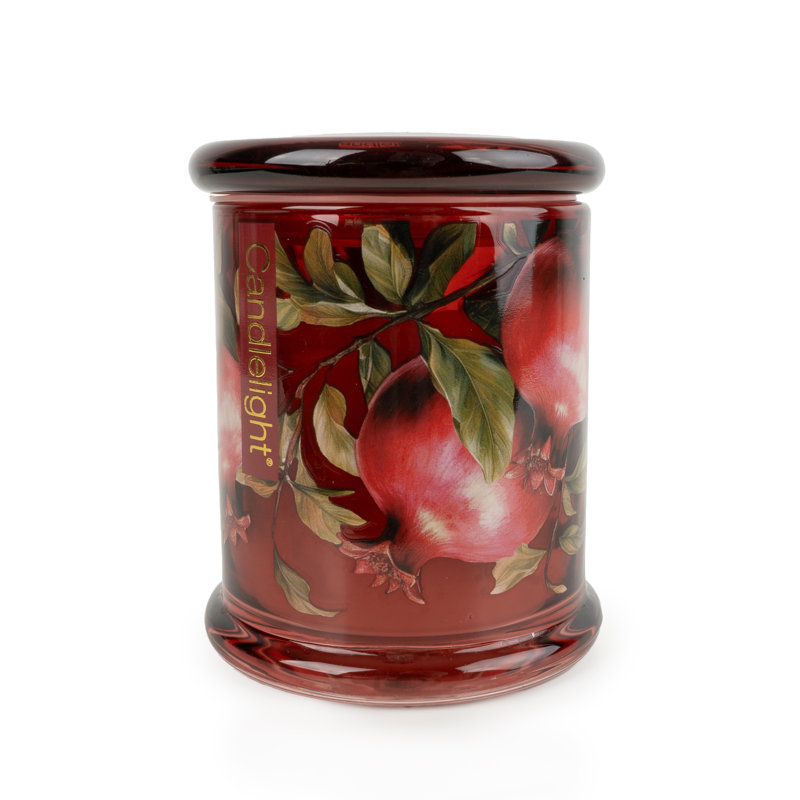 Scented Jar Candle with Glass Holder
