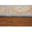 Tapis bleu en laine noué à la main de conception unique 1 pi 11 po x 3 pi 10 po New Age