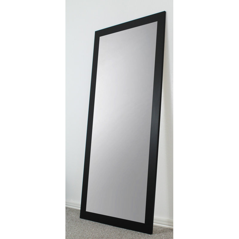 Geyer Flat Mirror, 70.5" H x 32" W, Satin Black