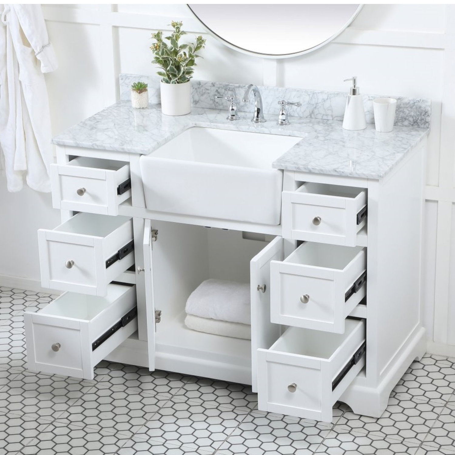 Pardue 48'' Single Bathroom Vanity, White