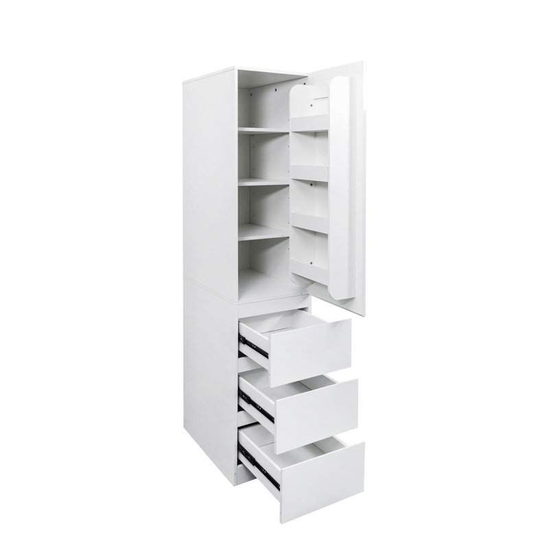 Armoire de rangement pour garde-manger, garde-manger avec portes, tablettes et tiroirs
