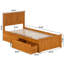 Lit plateforme en bois massif Kindig Cottage avec pied de lit et tiroirs de rangement assortis-96144275-96144280