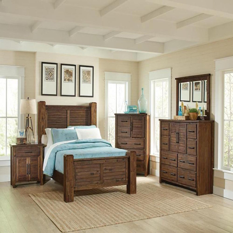 Kordelia Solid Wood Piece Bedroom Set