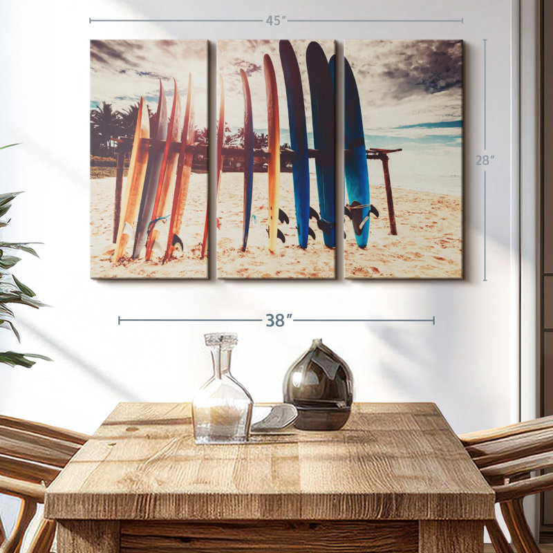 " Surfboard Stand " on, 28" H x 45" W x 1.25" D