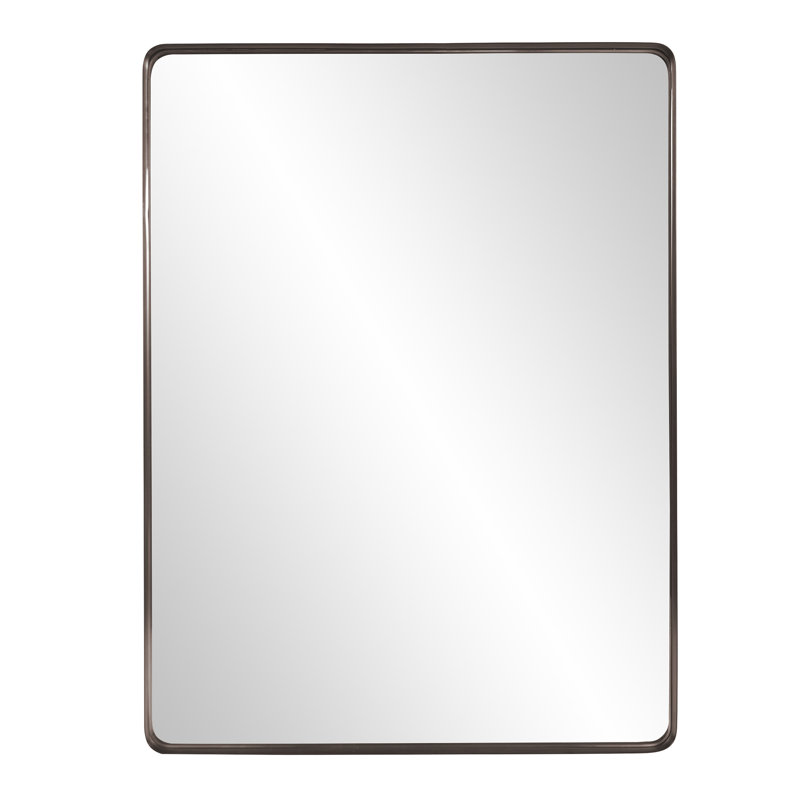 Miroir d'appoint Steele, Argent argent, 40 po x 30 po 