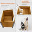 Niche pour chien d'extérieur et d'intérieur en bois pour l'hiver avec pattes surélevées pour chien de grande taille