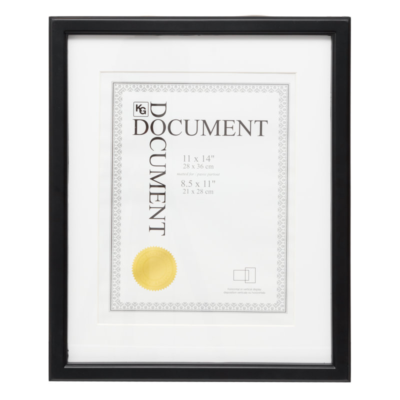 Pontmain Black Matte Picture Frame with Mat