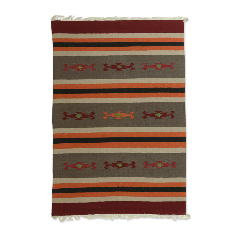 Wool Abstract Indoor Rug