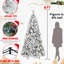 Arbre de Noël 48 pouces floqué, conception recouverte de neige réaliste, 350 pointes, assemblage à charnières, base en métal massif, décoration festive, branches enneigées et à aiguilles de 4 pi, structure, support, événements