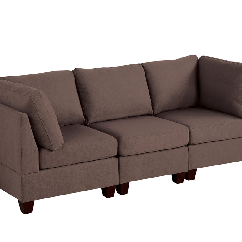 MODULAR SET - Linen Sectional Sofa (Sectional)