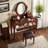 Makeup Vanity Desk Set With Adjustable Mirror-1809880380