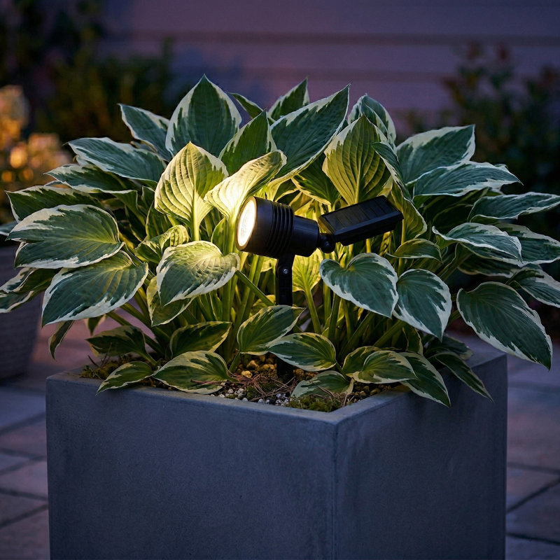 Satin Black Solar Powered Integrated LED Pathway Light