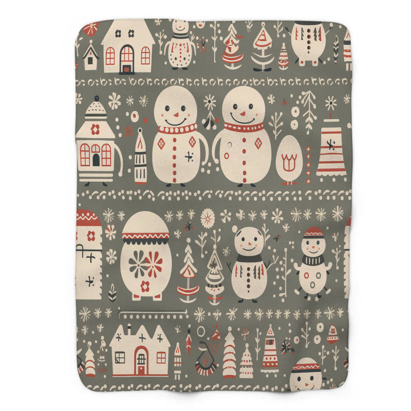 Winter Delight - couverture de qualité supérieure 1 pièce, L 60 po x L 80 po